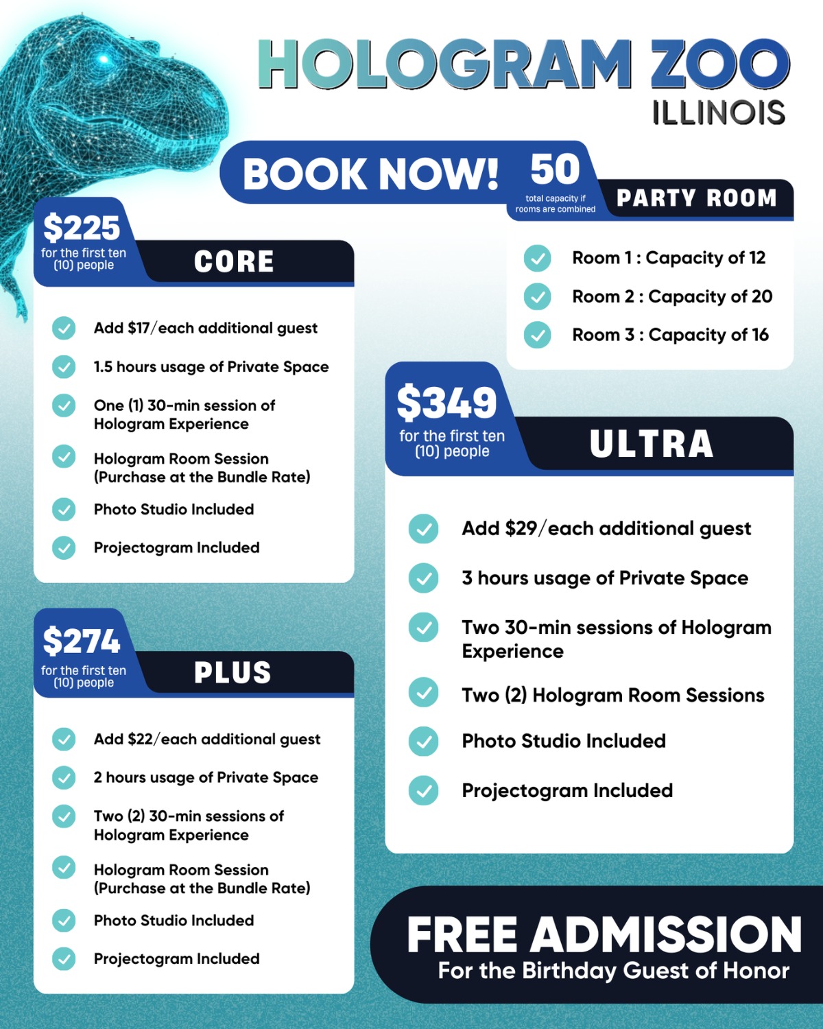 Birthday Packages Info