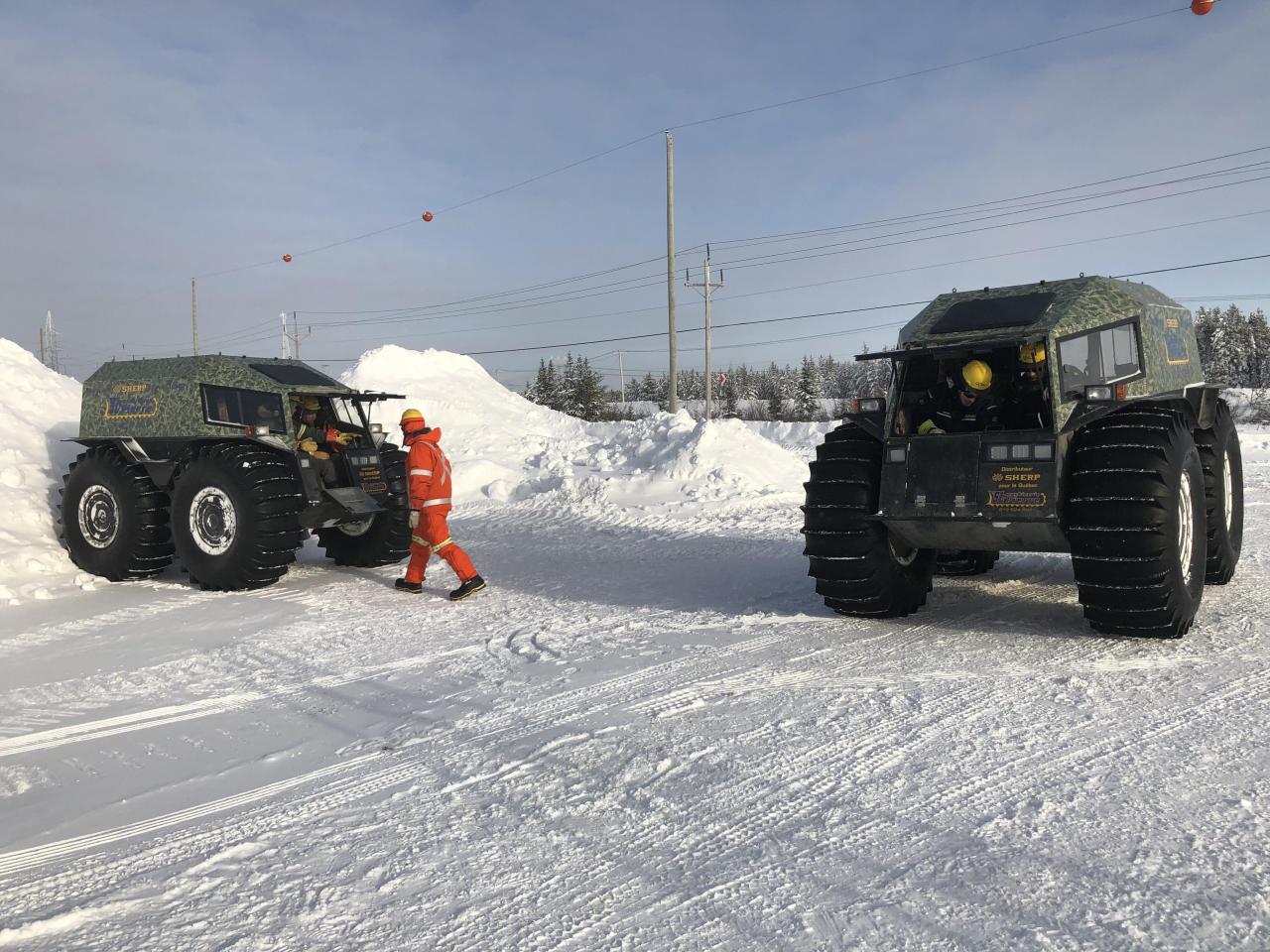 SHERP fleet deployment in snow — multi-unit B2B sale
