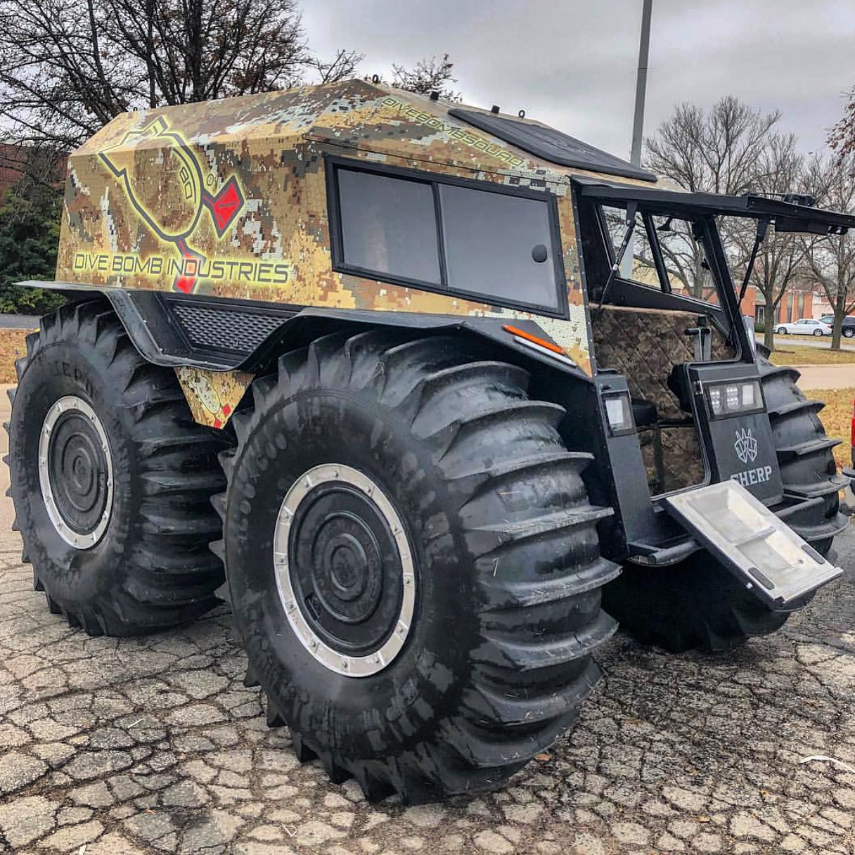 SHERP vehicle for Dive Bomb Industries — B2B partnership closed through our marketing