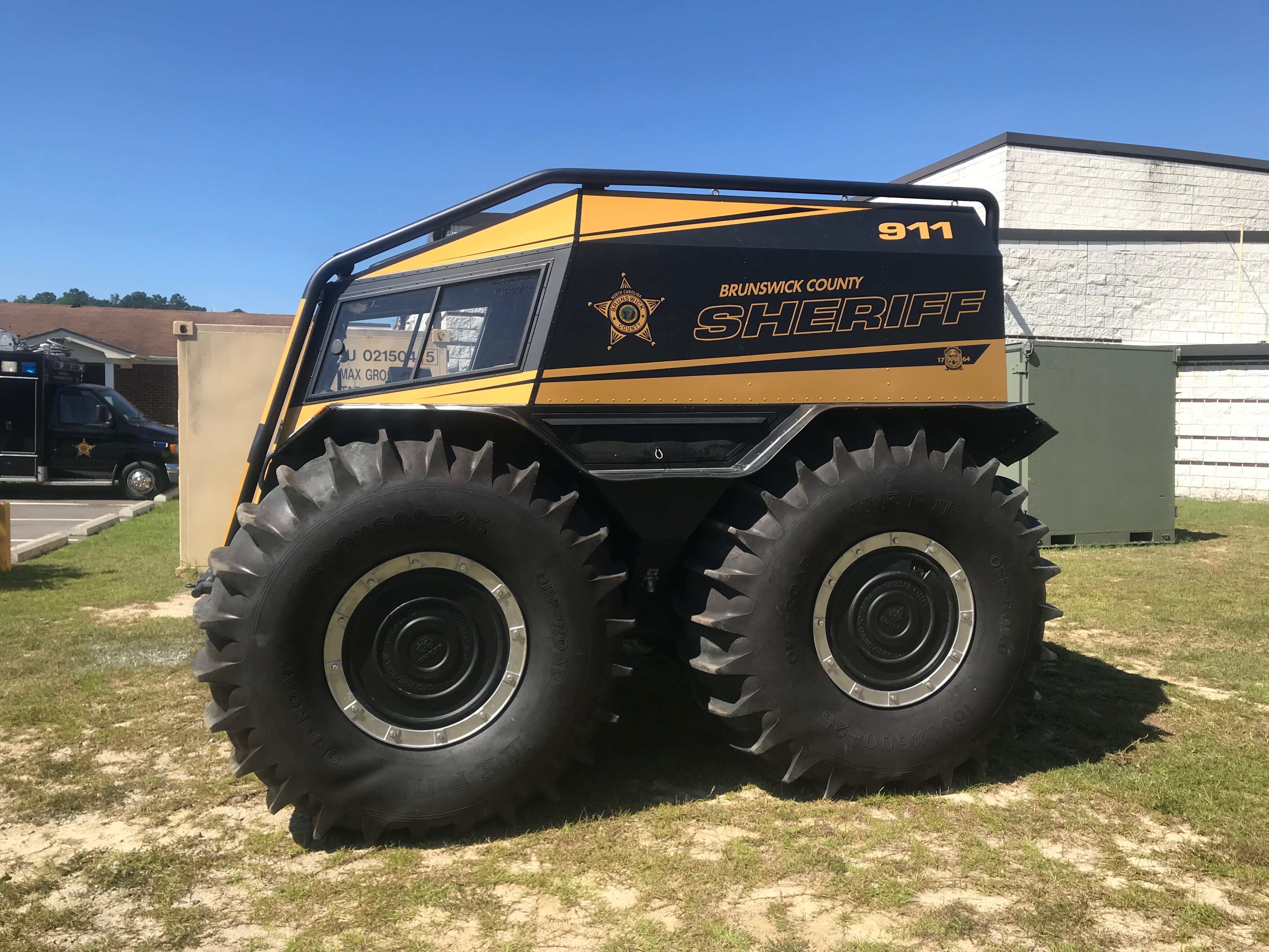 SHERP vehicle branded for Brunswick County Sheriff Office — B2G government sale driven by LeadPulls marketing